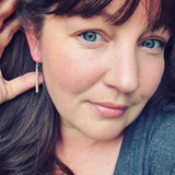 Sterling Silver Square Rod Earrings