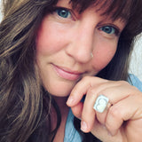 Orbicular Agate and Sterling Silver Ring