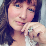 Crazy Lace Agate and Sterling Silver Ring