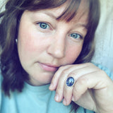 Iolite Sunstone and Sterling Silver Ring