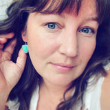 Kingman Turquoise and Sterling Silver Earrings