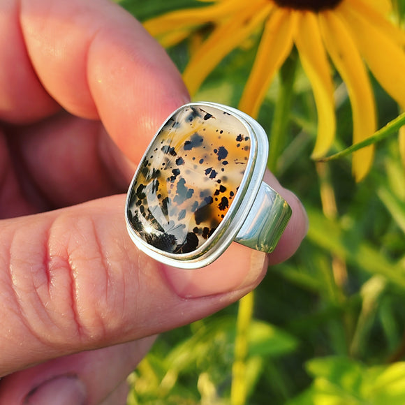 Montana Agate and Sterling Silver Ring