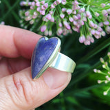 Sugilite and Sterling Silver Heart Ring