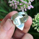 Sugilite and Sterling Silver Heart Ring