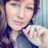 Moss Agate and Sterling Silver Ring