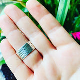 Birch Texture Sterling Silver Ring
