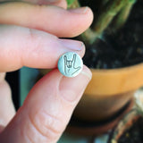 I LOVE YOU Sterling Silver Post Earrings