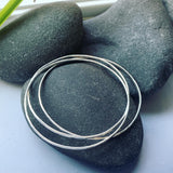 Sterling Silver Set of Three Bangles