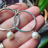 Pearl and Sterling Silver earring