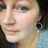 Pearl and Sterling Silver earring