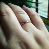 18K Gold Round Wire Ring