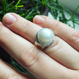 Pearl and Sterling Silver Ring