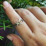 "XO" Sterling Silver Ring