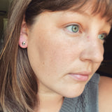 Sterling Silver Skull Post Earrings