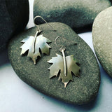 Sterling Silver Maple Leaf Earrings