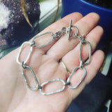 Textured Oval Link Bracelet