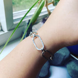 Textured Oval Link Bracelet