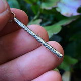 Sterling Silver Textured Rod Pendant