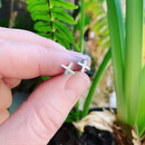 X Marks the Spot Sterling Silver Post Earrings