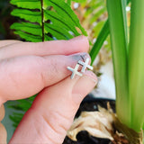X Marks the Spot Sterling Silver Post Earrings